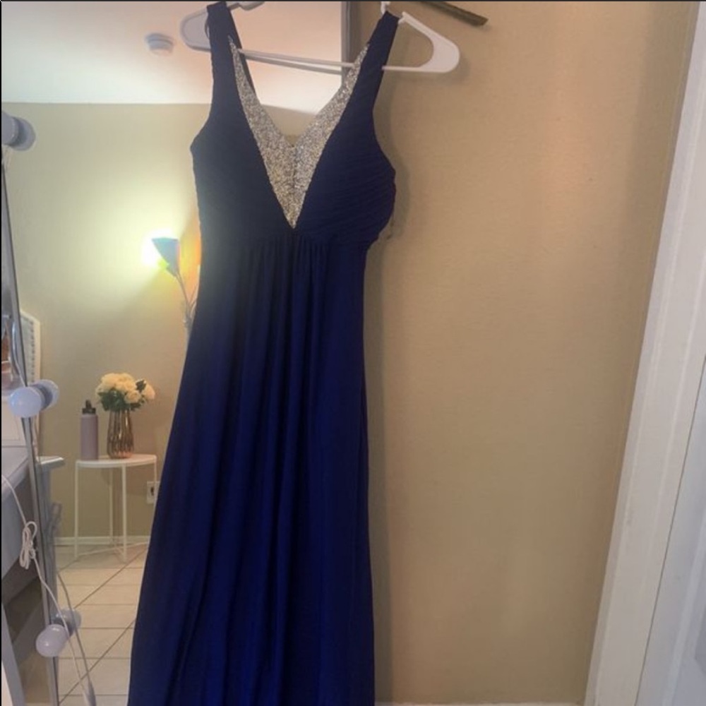 Navy Long Prom Dress. Size S